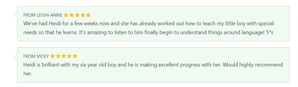 Feedback from first tutor